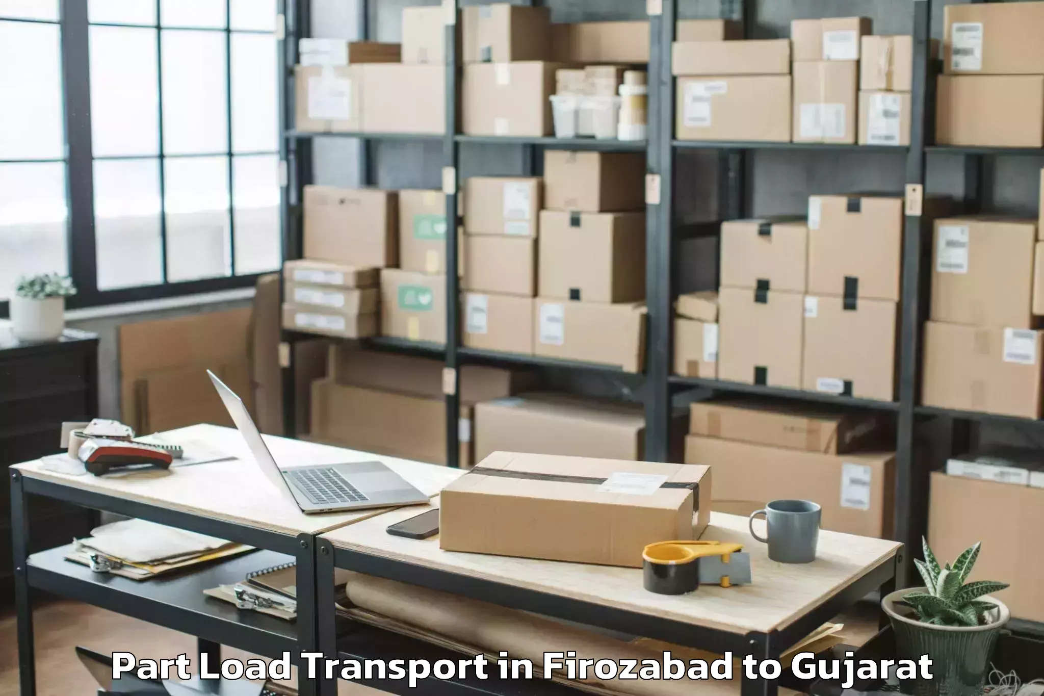 Get Firozabad to Chhota Udaipur Part Load Transport